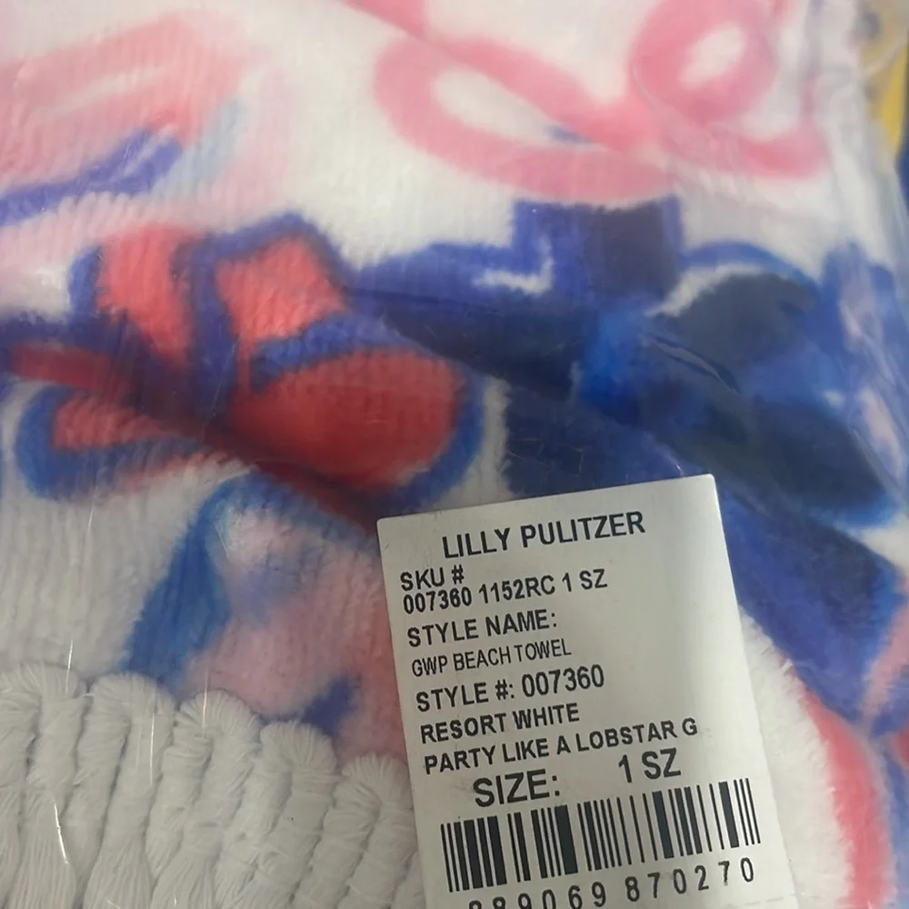 Lilly Pulitzer Resort White Party Like A Lobstah Beach Towel